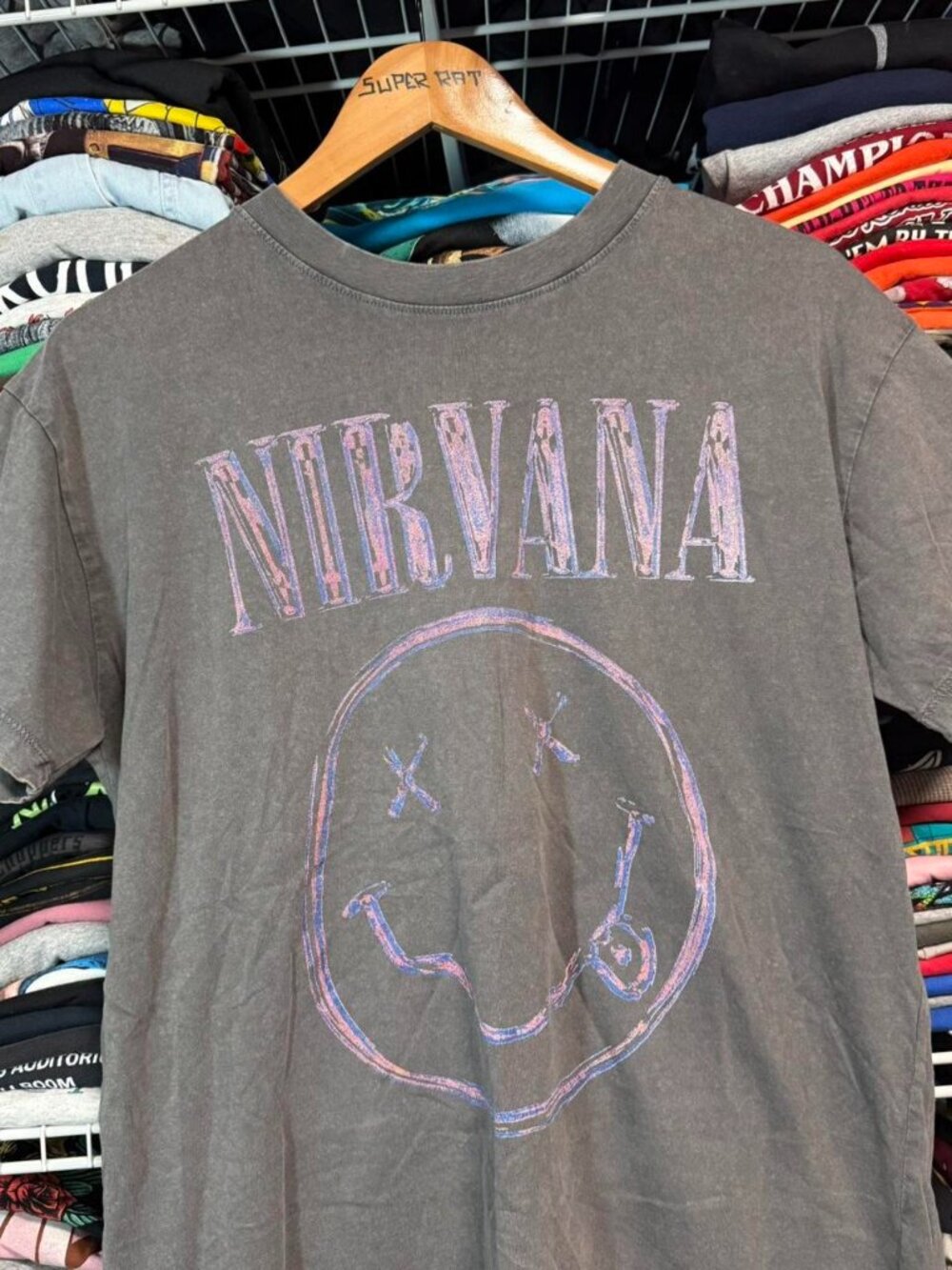 Nirvana cotton on boyfriend t shirt grey